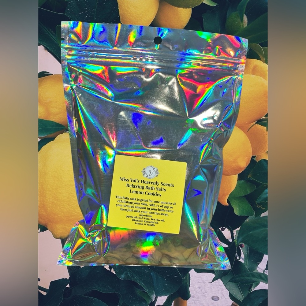 🔵Lemon Cookie Relaxing, Bath Salts Bag Miss Val’s Heavenly Scents
